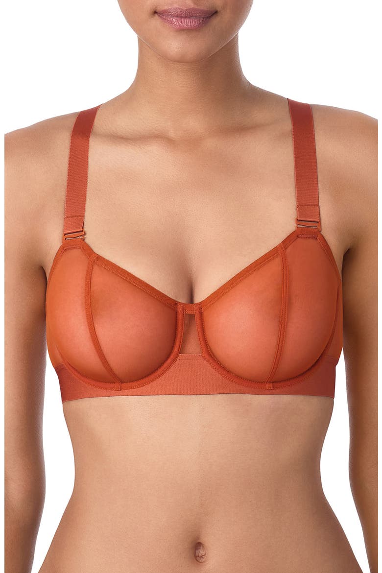 Sheers Strapless Underwire Bra, Main, color, COPPER