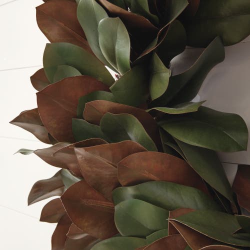 Napa Home & Garden Grand Magnolia Leaf Wreath 30" In Green