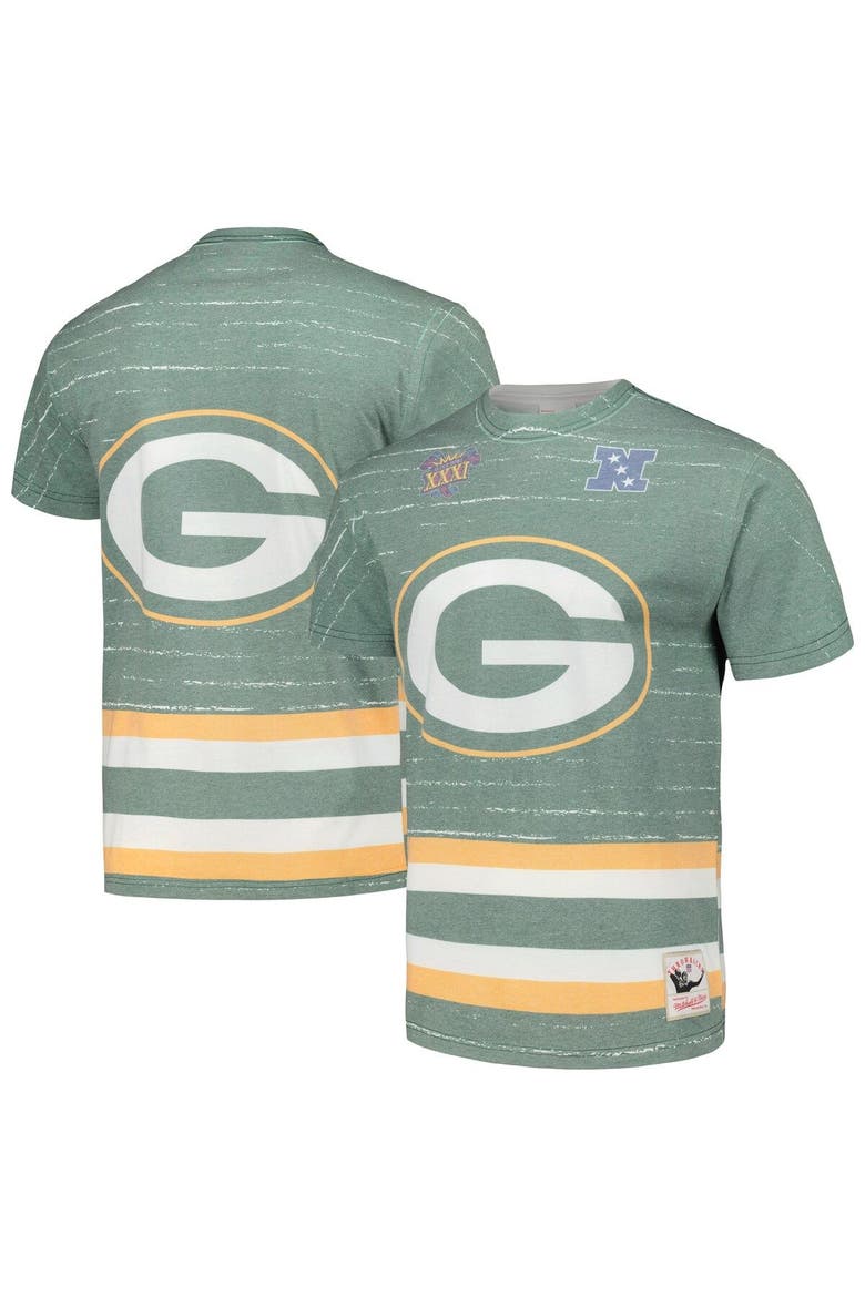 Men's Mitchell & Ness Green Green Bay Packers Jumbotron 3.0 T-Shirt, Main, color, Green