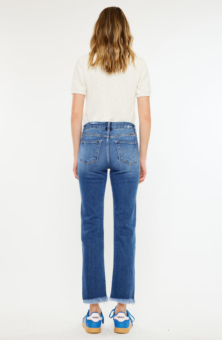 KanCan High Rise Slim Straight Leg Jeans, Alternate, color, Medium Wash