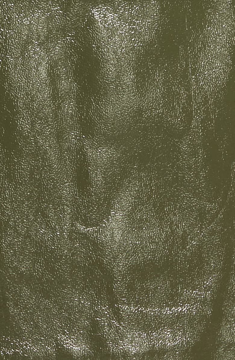 Leith Faux Patent Leather Trench Coat, Alternate, color,