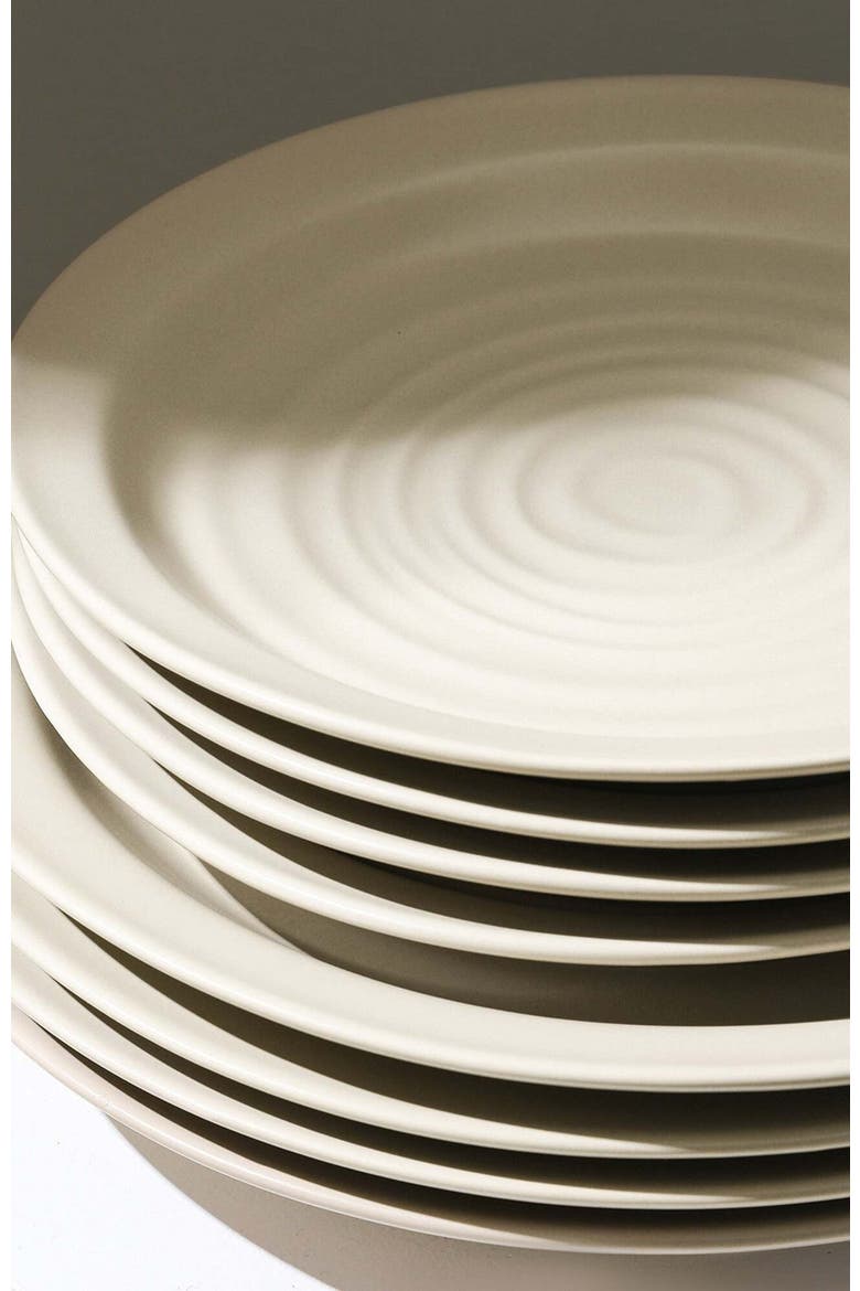 Orbit Stoneware 4-Piece Dinner Plate Set, Alternate, color, Beige