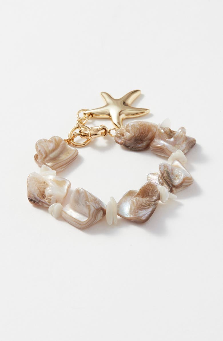 & Other Stories Bertil Star Bracelet, Alternate, color, Ivory/ Gold