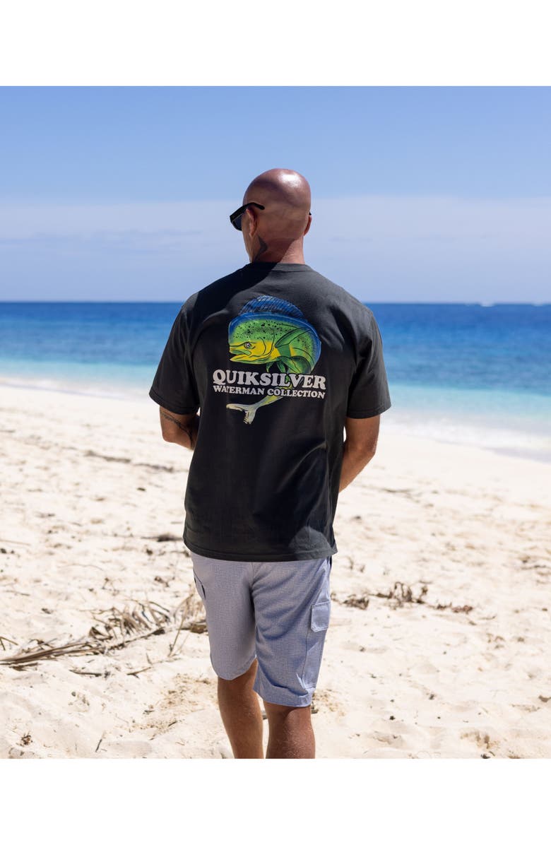 Quiksilver Waterman Big Bull QMT0 Short Sleeve Shirt, Alternate, color, Phantom