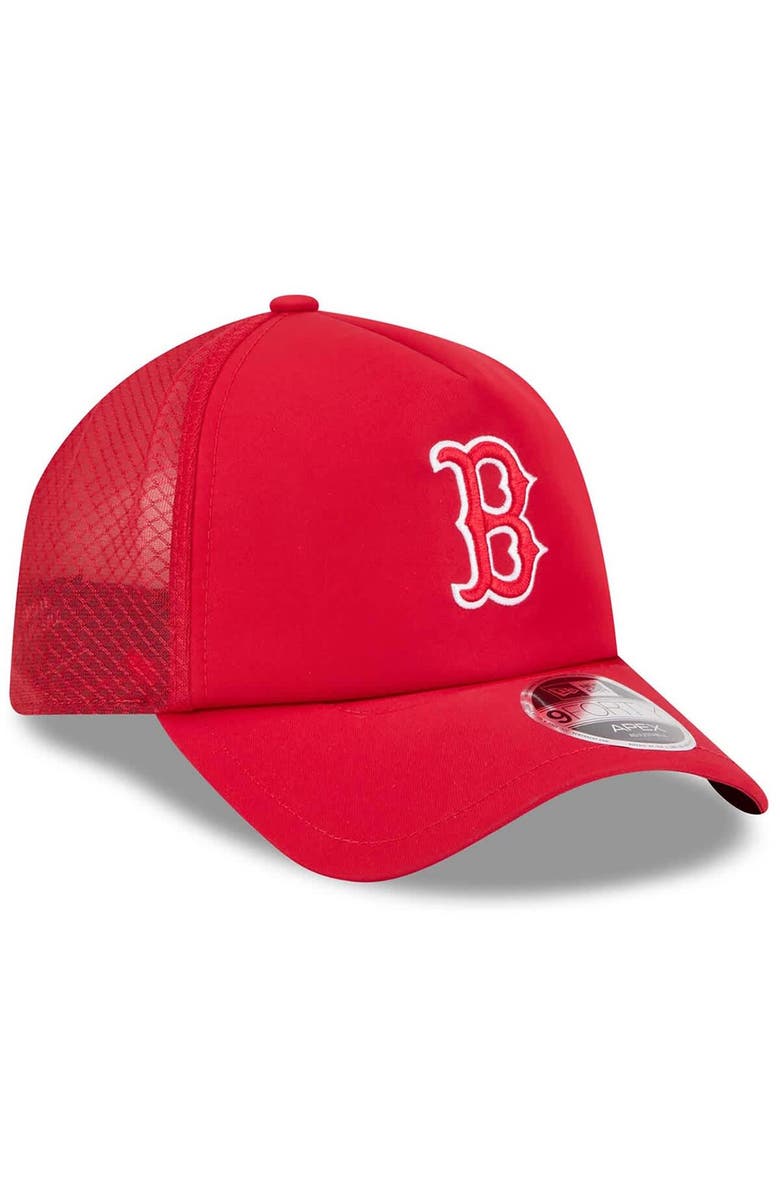 New Era Men's New Era Red Boston Red Sox 2026 Batting Practice Apex 9FORTY Adjustable Trucker Hat, Alternate, color, Red