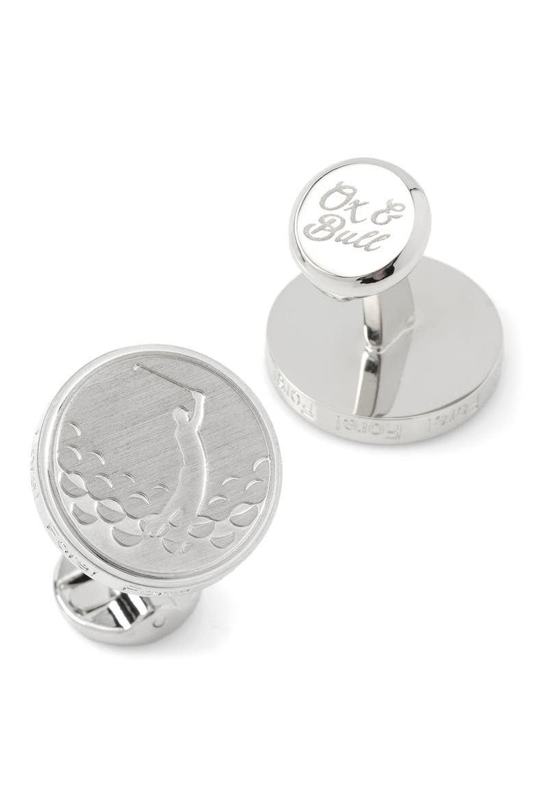 Fore Cuff Links, Alternate, color, SILVER