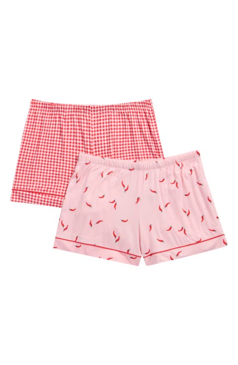 2-Pack Piped Pajama Shorts
