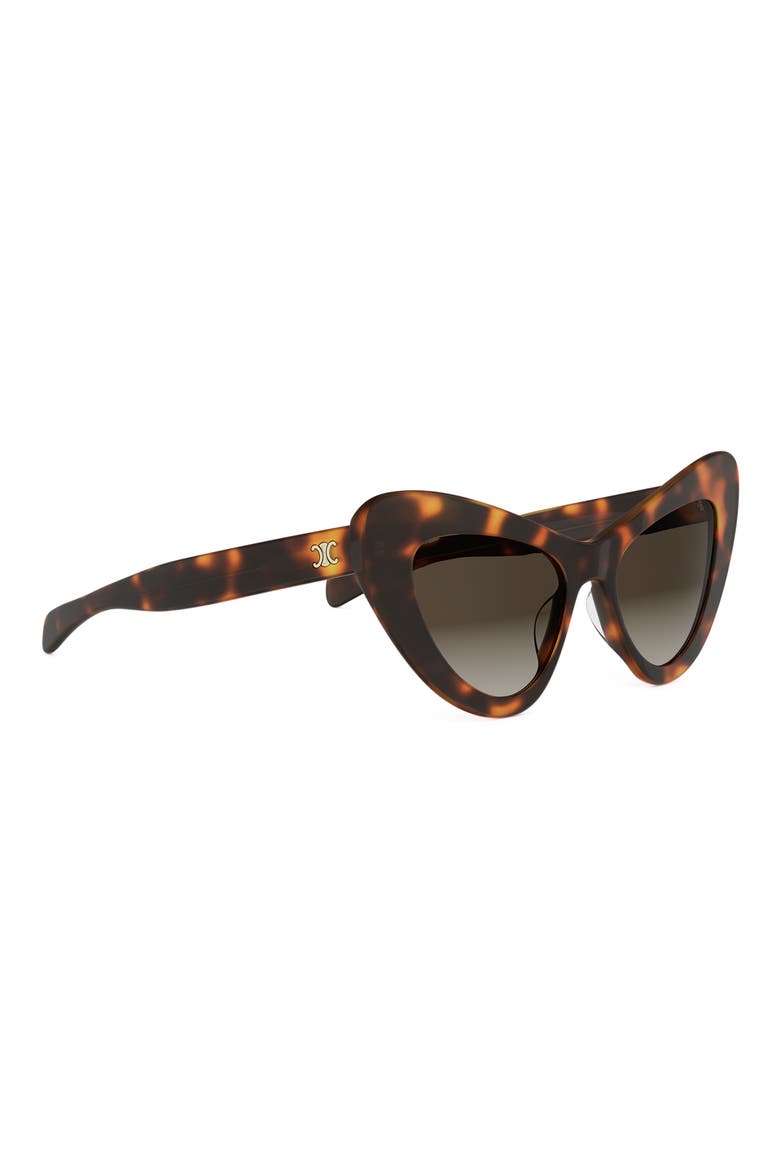 Triomphe 55mm Cat-Eye Sunglasses, Alternate, color, BLNDHAV/BRNG
