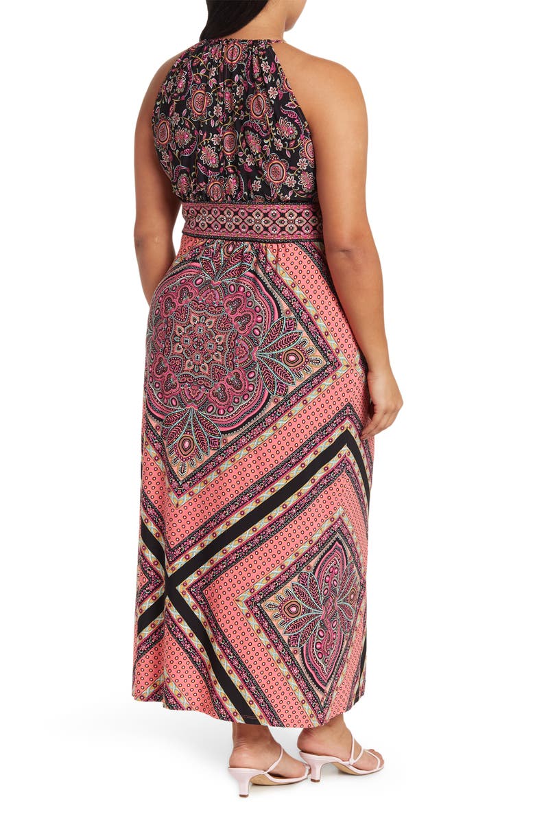 London Times Keyhole Jersey Maxi Dress, Alternate, color, 