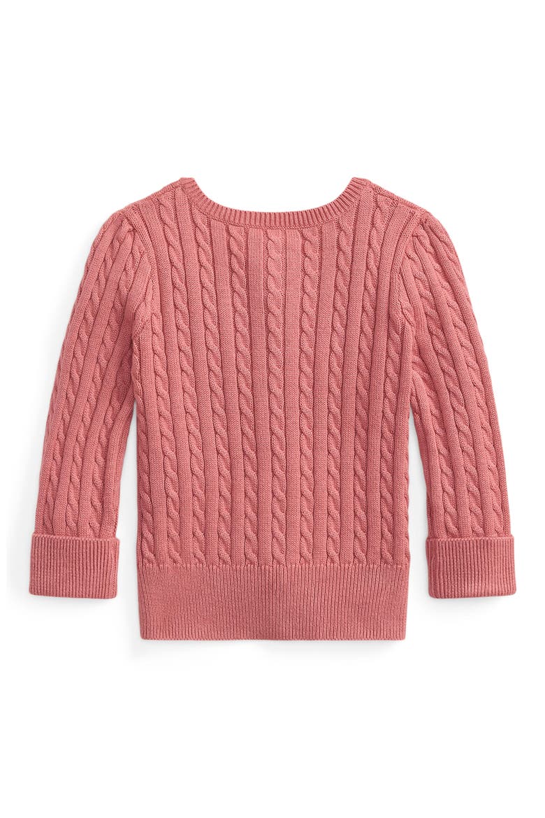 Kids' Mini Cable Cotton Cardigan, Alternate, color, CANVAS PINK