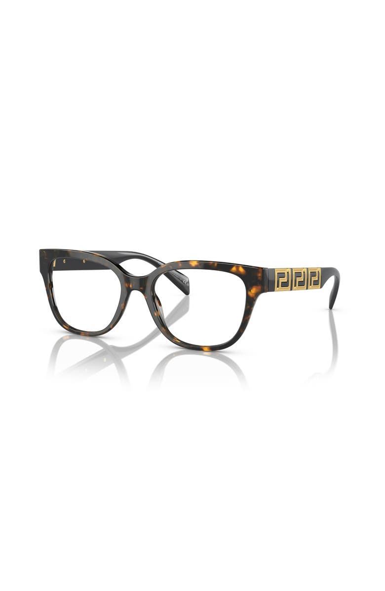 Versace 52mm Rectangle optical glasses, Main, color, Tortoise