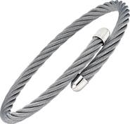 Link Up Adjustable Stainless Steel Cable Bracelet