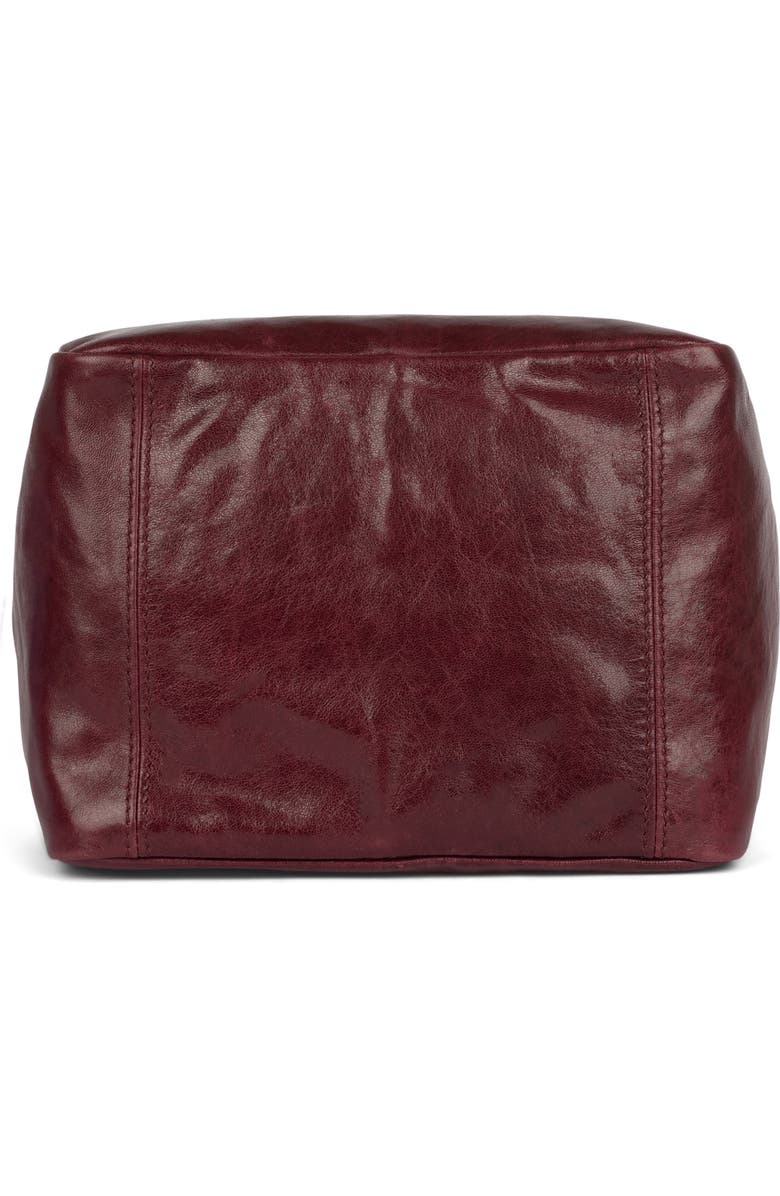 Jeffrey Campbell Boxed-Up Leather Crossbody Bag, Alternate, color, Wine