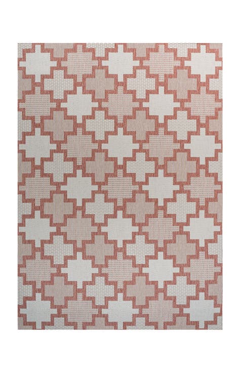 Cyrus Modern Geometric Tile Pattern Indoor/Outdoor Area Rug