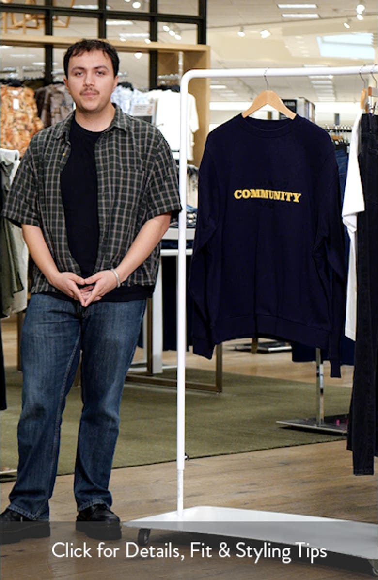 Track Crew Cotton Graphic Sweatshirt, sales video thumbnail