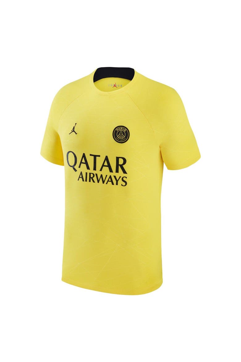 Men's Jordan Brand Yellow Paris Saint-Germain 2023 Pre-Match Top, Main, color, Yellow