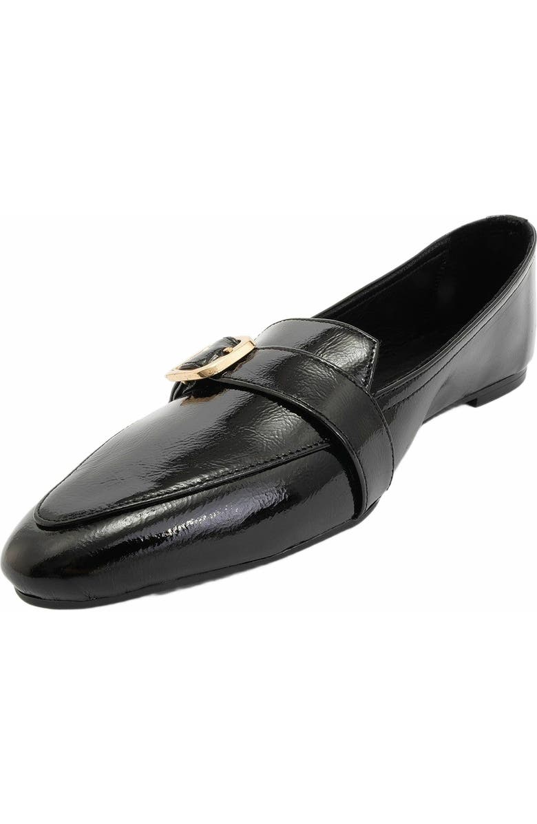 Forever & Always Shoes Zarina Pointed Toe Leather Flats, Alternate, color, Black Patent Leather