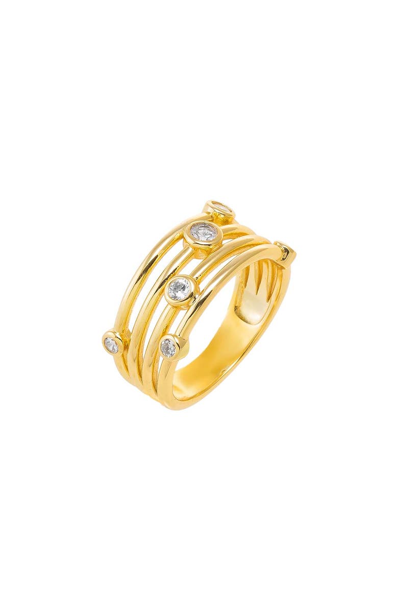 BY ADINA EDEN CZ Graduated Scattered Bezel Ring, Main, color, Gold