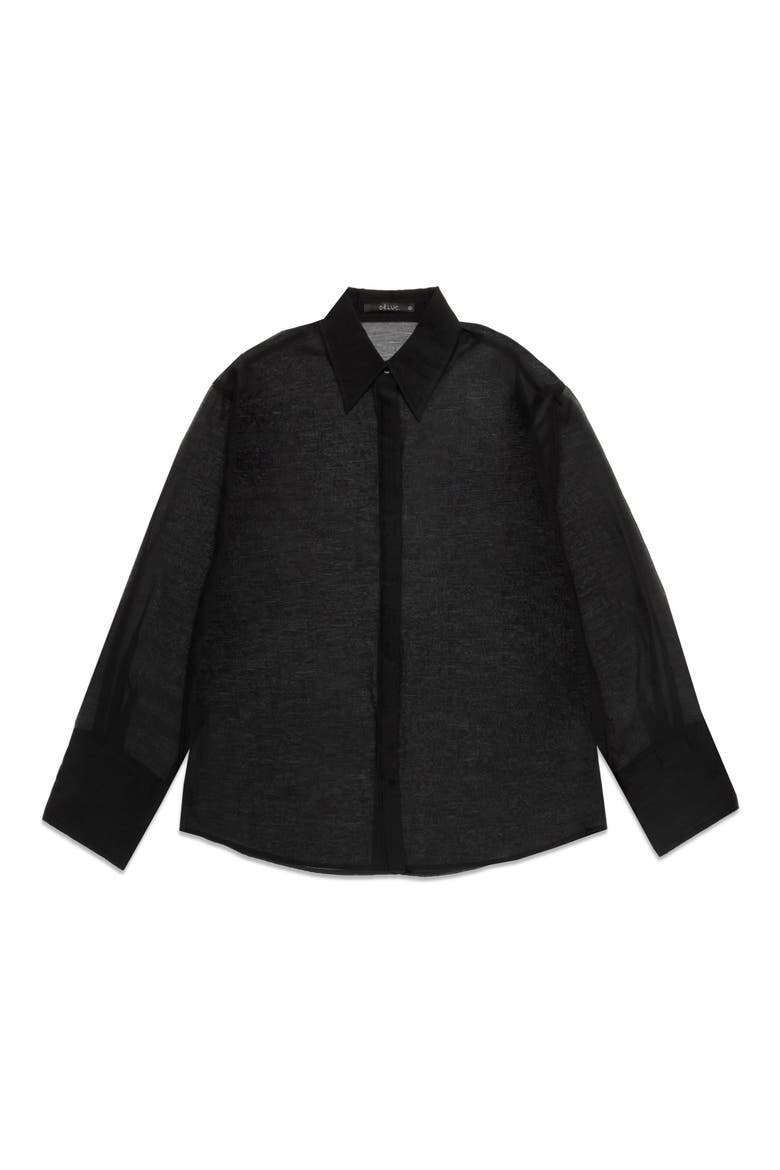 Hugh Sheer Shirt, Main, color, BLACK