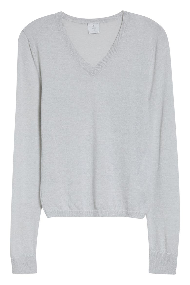 Wool Blend V-Neck Sweater, Main, color, 150 CREAM