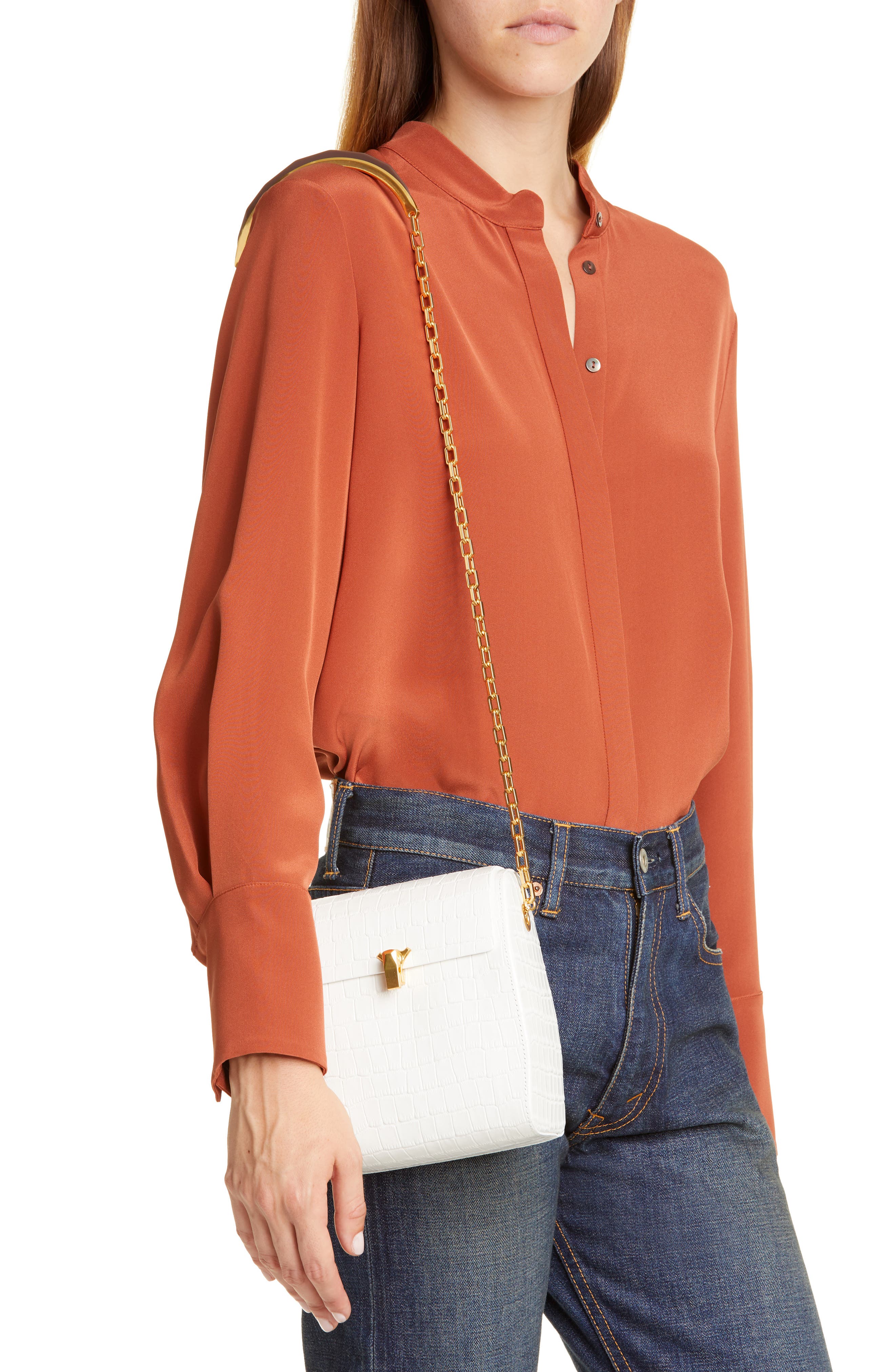 the VOLON PO Box Leather Box Bag, Alternate, color, 