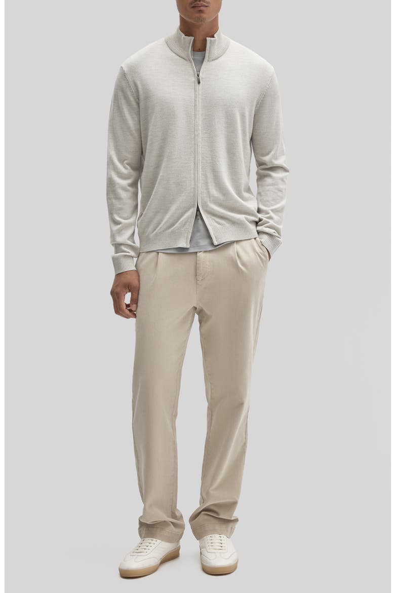 Thomas Full Zip Merino Wool Sweater, Alternate, color, MOONSTONE