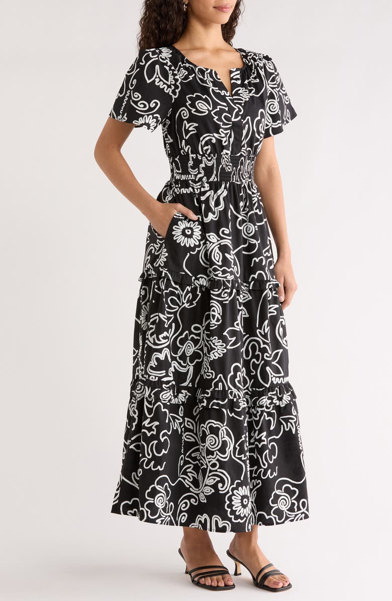 SUGARLIPS Haylie Floral Print A-Line Dress, Alternate, color, 