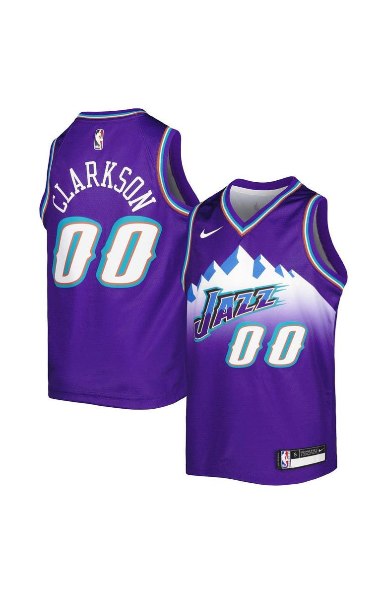 Nike Youth Nike Jordan Clarkson Purple Utah Jazz 2022/23 Swingman Jersey - Classic Edition, Alternate, color,