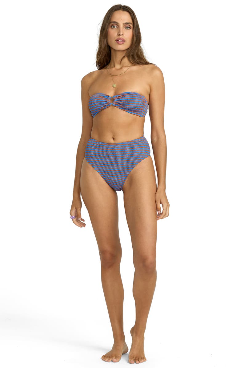 Billabong Summer Stripe Bandeau Swim Top, Alternate, color, Blue Multi