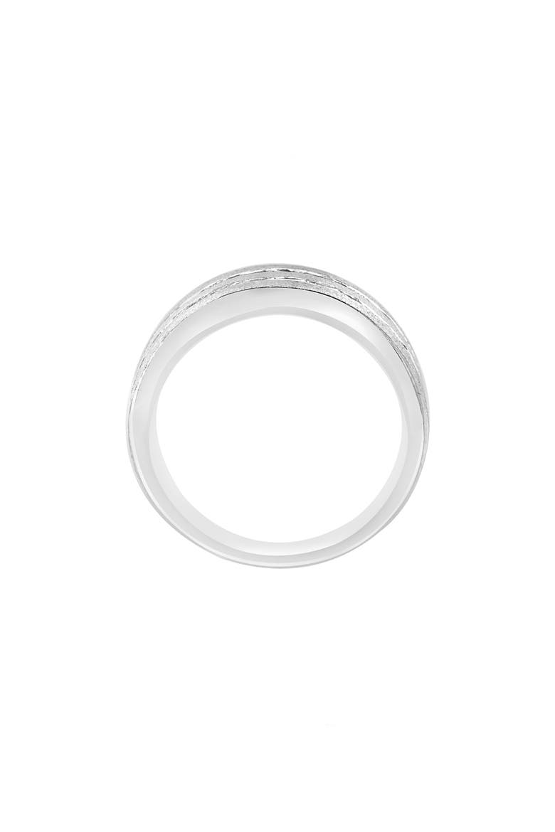 Sterling Silver Baguette Diamond Band Ring, Alternate, color, WHITE