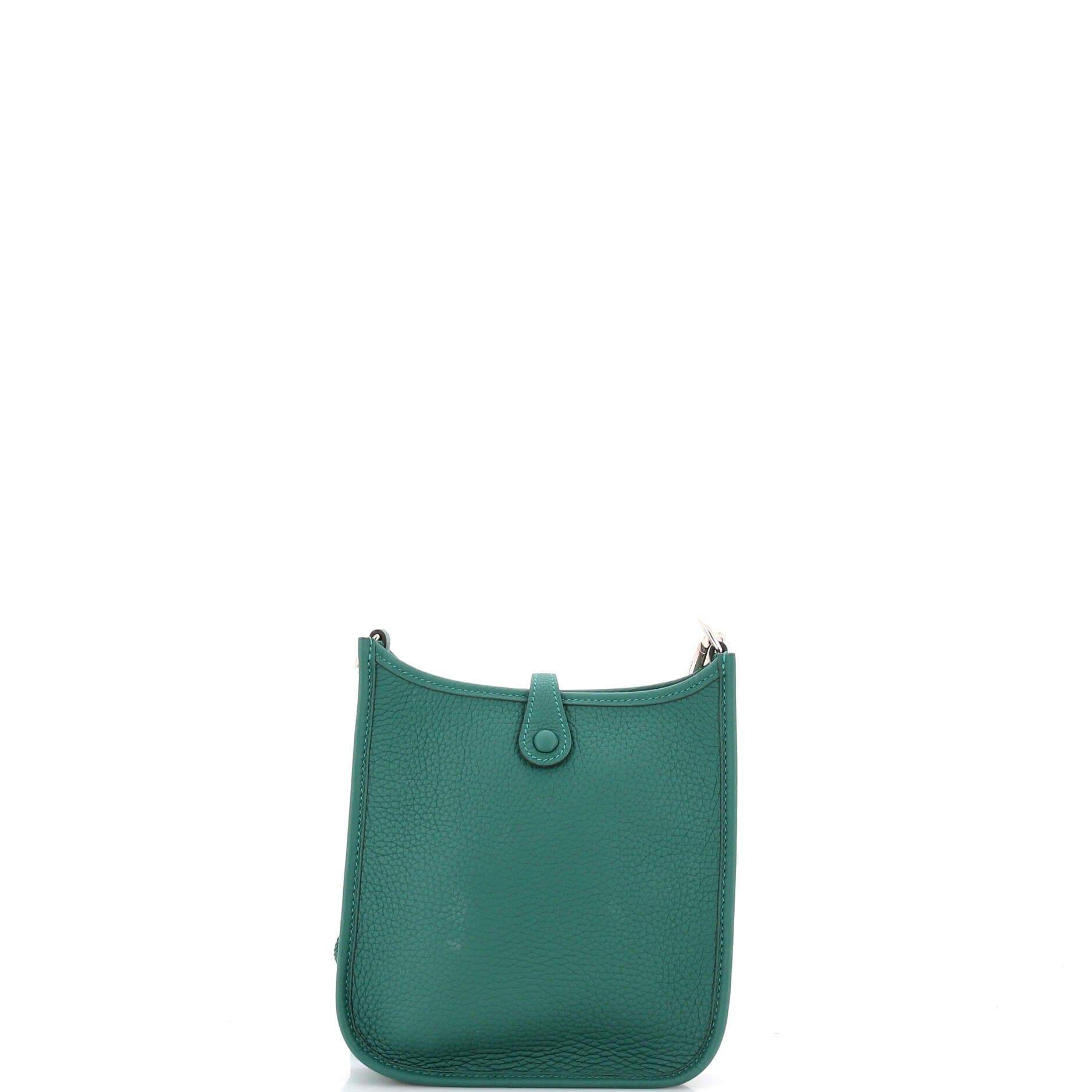 Pre-Owned Hermes Evelyne Bag Gen III Clemence TPM, Alternate, color, Malachite