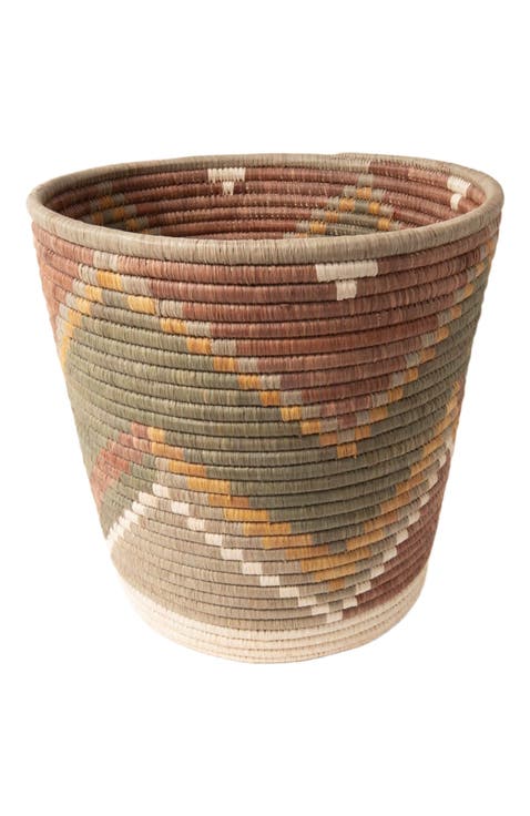 Wide Zig Zag Bucket Basket