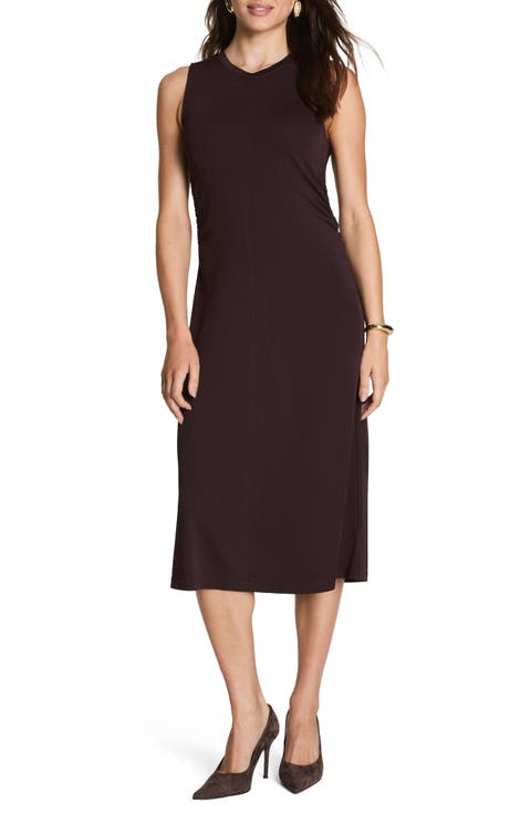 Ruched Sleek Jersey Tank Dress (Regular & Plus)