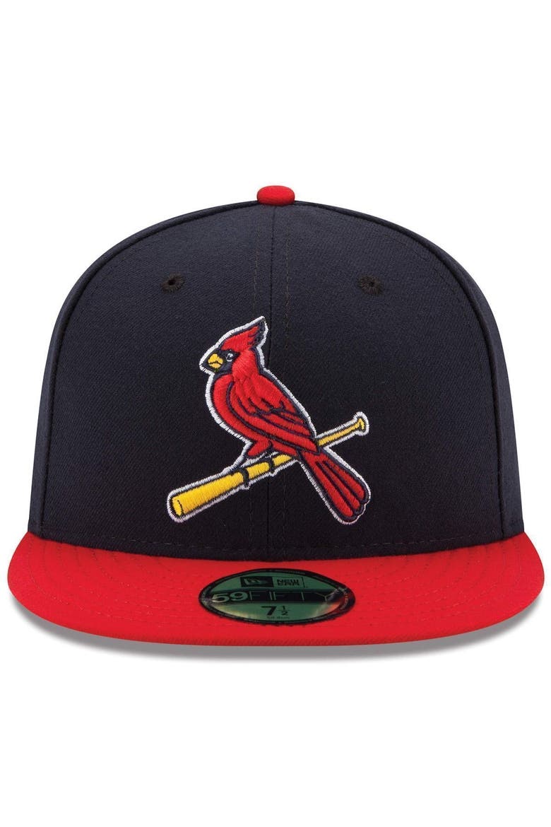 Men's New Era Navy/Red St. Louis Cardinals Alternate 2 Authentic Collection On-Field 59FIFTY Fitted Hat, Alternate, color, NAVY