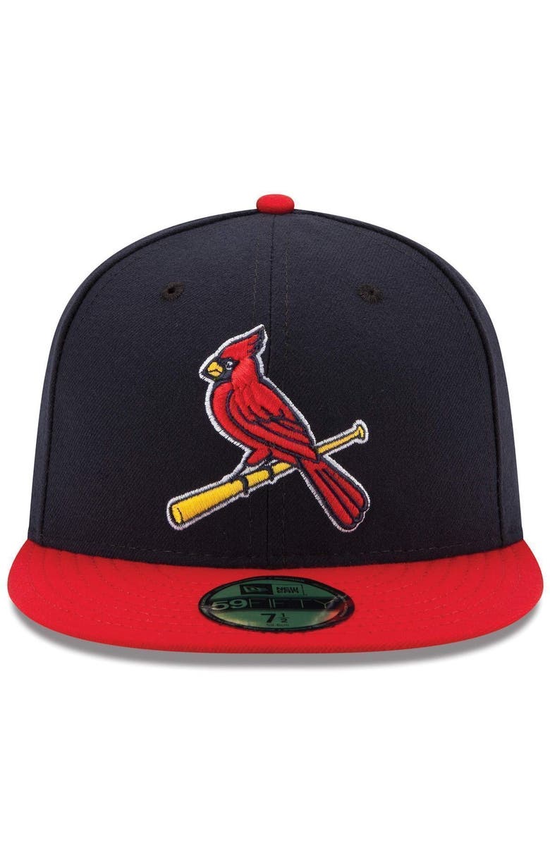 New Era Men's New Era Navy/Red St. Louis Cardinals Alternate 2 Authentic Collection On-Field 59FIFTY Fitted Hat, Alternate, color, Navy