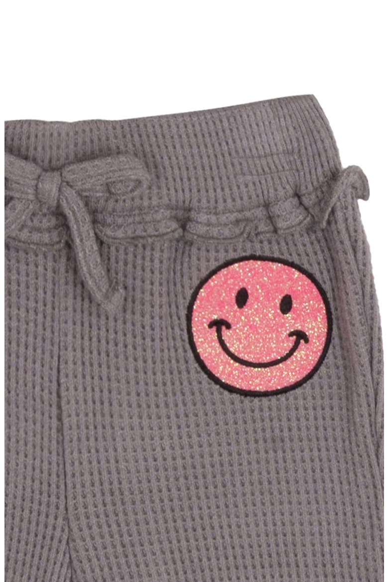 Kids' T-Shirt, Waffle Hoodie & Leggings Set, Alternate, color, GRAY