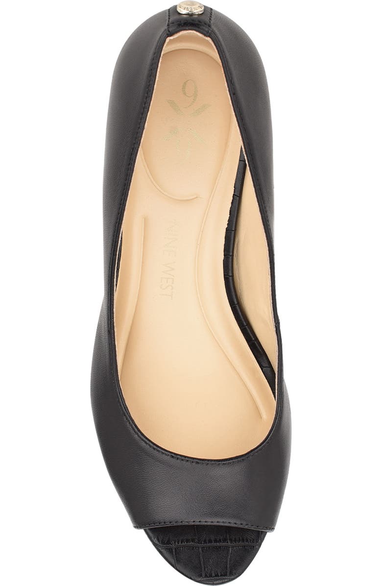 Nine West Cape Peep Toe Wedge, Alternate, color,