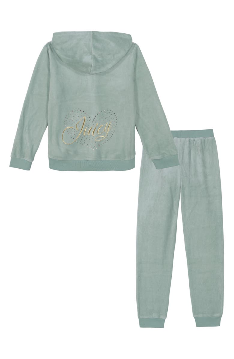 Juicy Couture Velour Hoodie & Joggers Set, Alternate, color, 