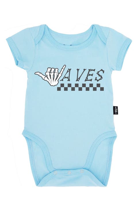 Waves Cotton Graphic Bodysuit (Baby)