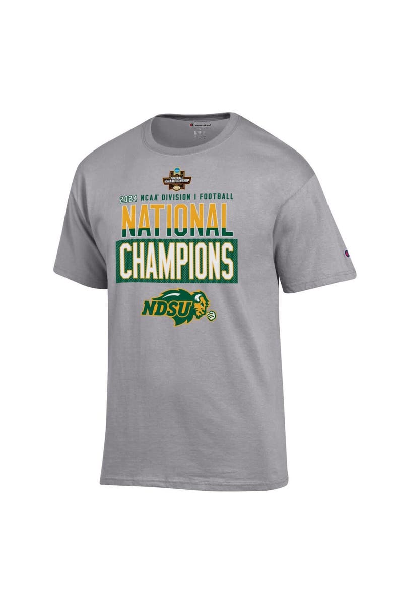 Champion Men's Champion Gray NDSU Bison 2024 NCAA FCS Football National Champions Locker Room T-Shirt, Alternate, color, Gray