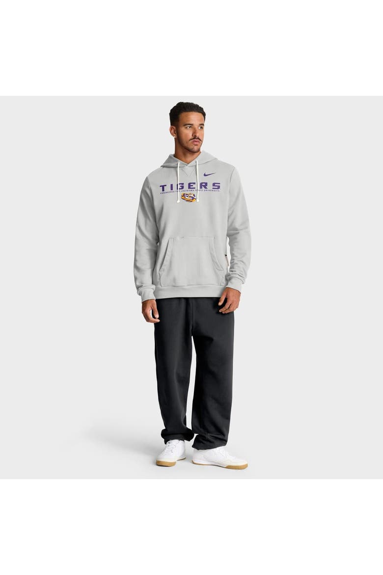 Men's Nike Gray LSU Tigers 2025 Sideline Performance Pullover Hoodie, Alternate, color, Gray
