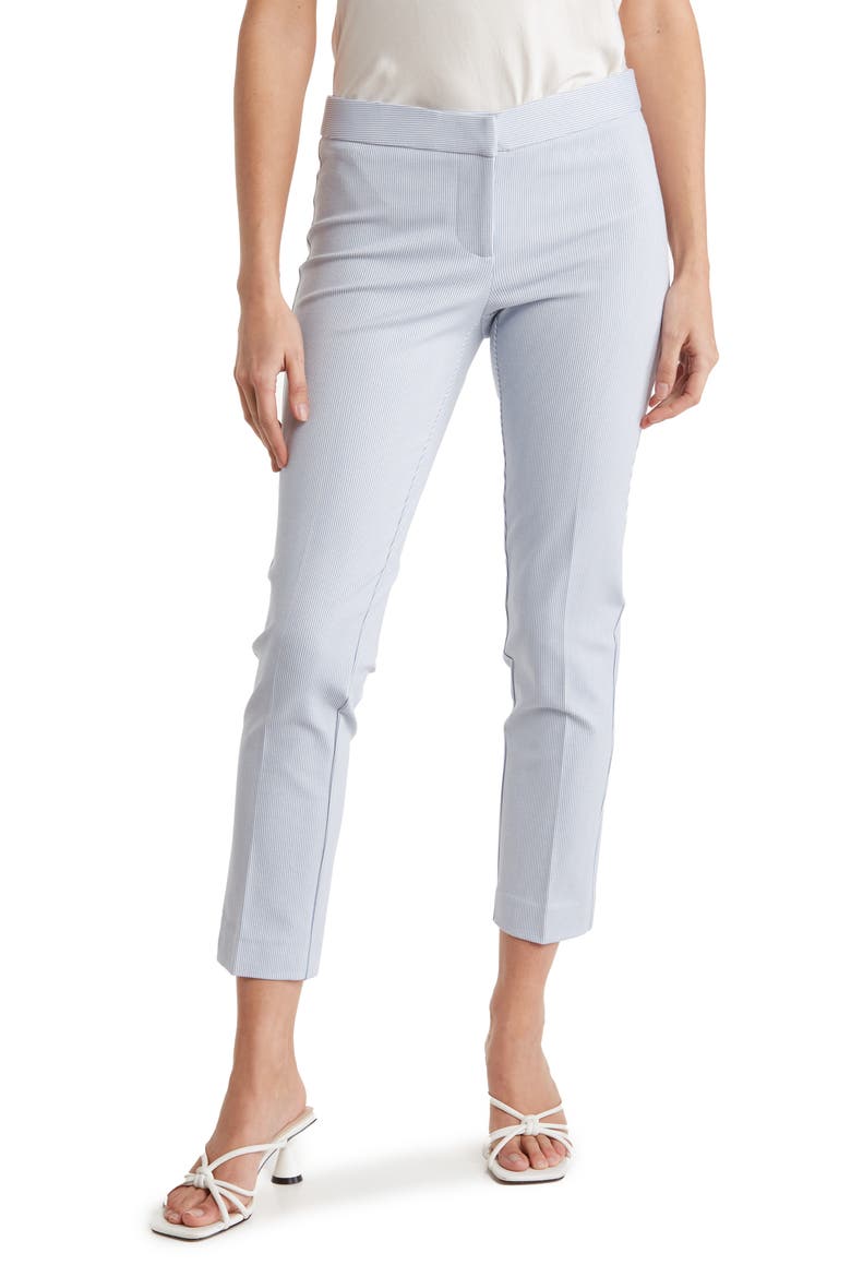Amanda Slim Ankle Pants, Main, color, BLUE WHITE