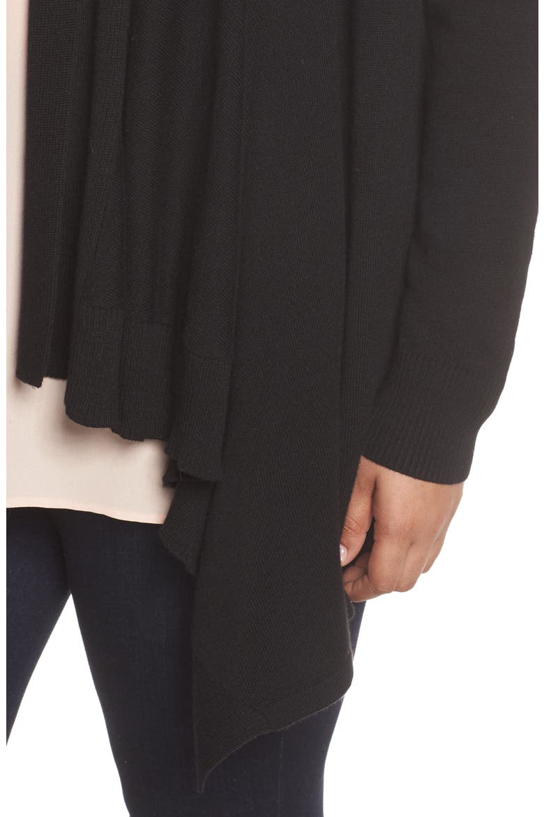 Waterfall Cardigan, Alternate, color, BLACK