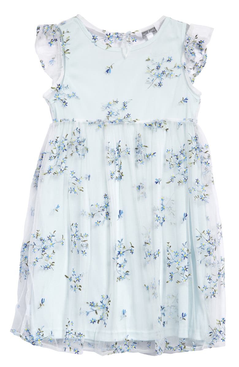 Pippa & Julie Kids' Floral Embroidered Party Dress, Alternate, color, 