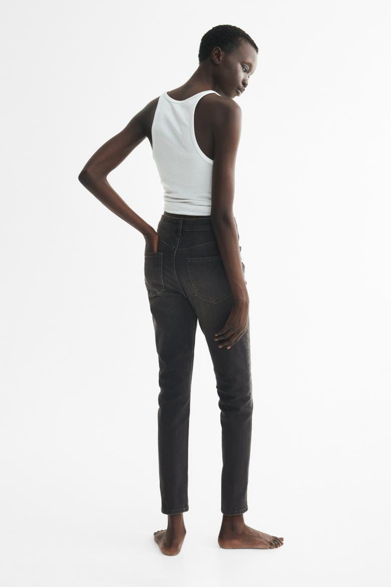 Skinny High Waist Jeans, Alternate, color, Dark denim gray