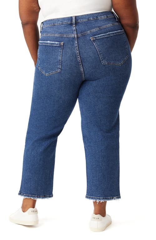 Kensie Ella High Waist Crop Slim Straight Leg Jeans In Blue