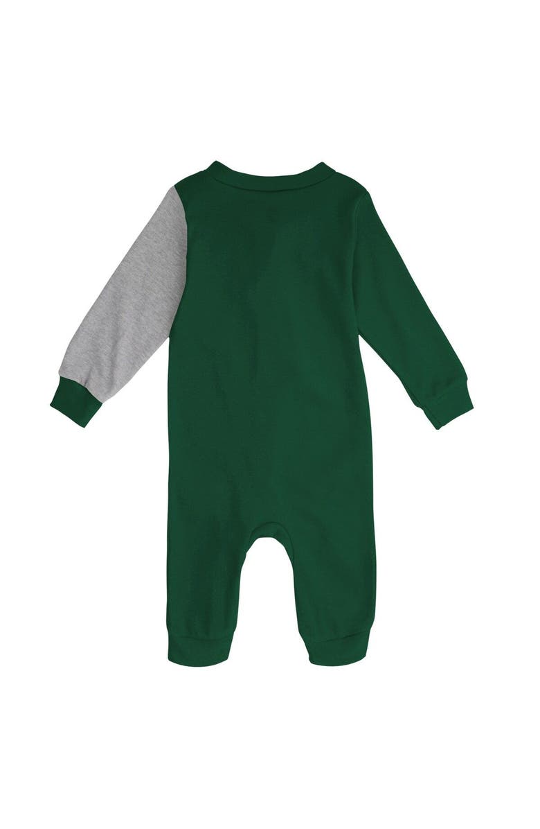 Outerstuff Infant Green/Heather Gray Michigan State Spartans Halftime Two-Tone Sleeper, Alternate, color, 