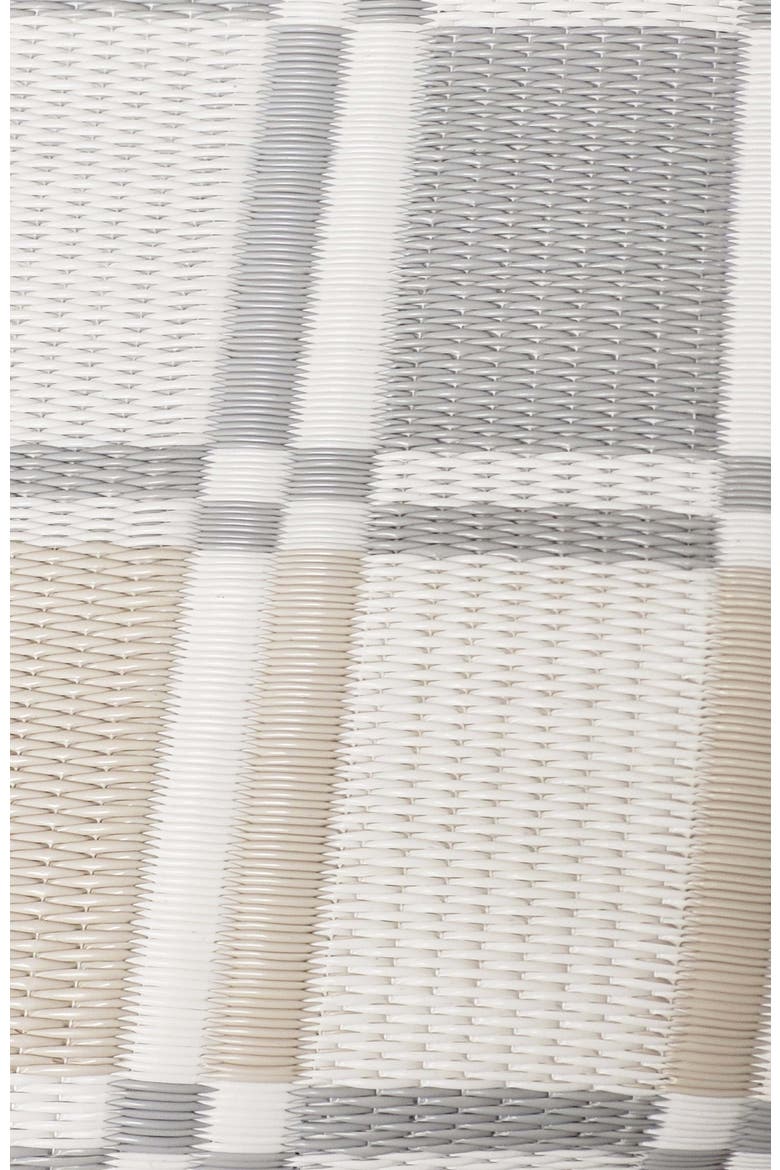 Plaid Off White & Stone Rug, Alternate, color, white and stone