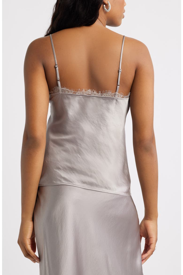 Lace Trim Cami, Alternate, color, GREY SATELLITE