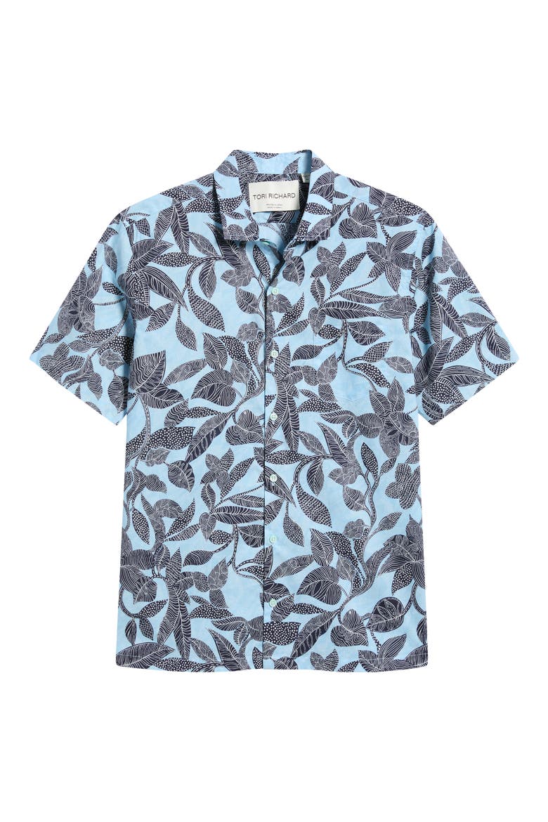 Branching Out Short Sleeve Button-Up Shirt, Alternate, color, SKY BLUE